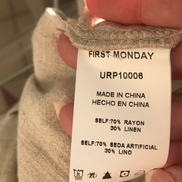 FIRST MONDAY Linen Ankle Pants NWOT! - Picture 6 of 8